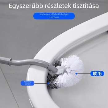 Hosszú nyelű falra szerelhető WC-kefe készlet, műanyagból; súly 80; 2020 tavaszi piacra kerülés; 1 darab; csomagolás nélkül.