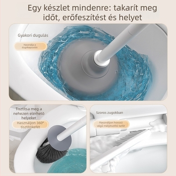 Falra szerelt WC-kefe és dugó készlet (műanyag • 1 kg • márka Chef jun • megjelenés 2021 tavasza)