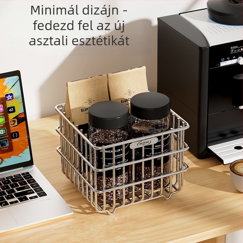 Rozsdamentes acél falra szerelhető konyhai tárolókosár lefolyó funkcióval, zöldségek és gyümölcsök számára, multifunkcionális szervező