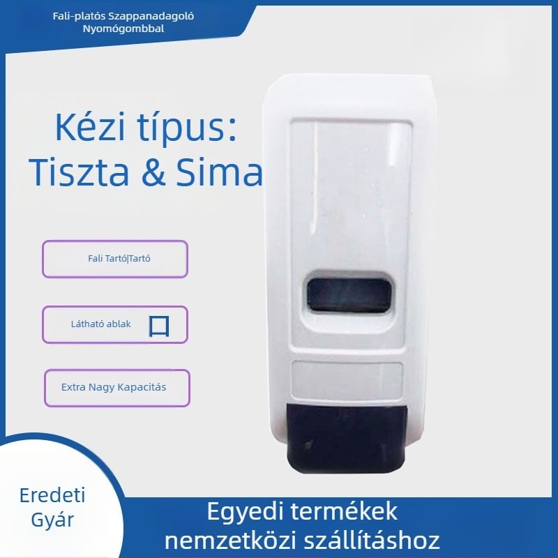 Kézi habszappan adagoló, 800 ml kapacitás, ABS mérnöki műanyag, injektálási technológia, kézi nyomás funkció, modern minimál stílus