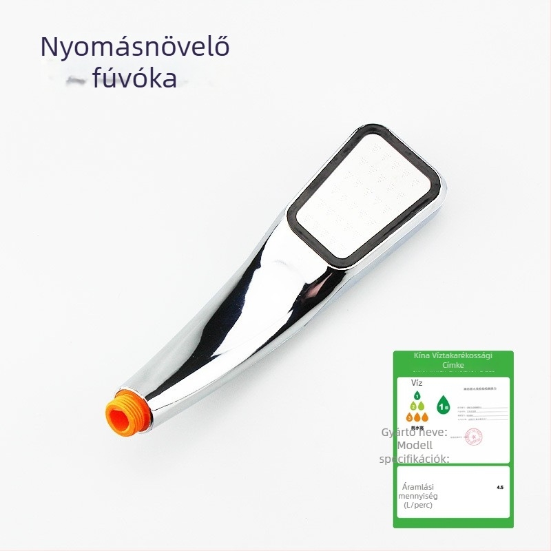 ABS zuhanyfej, nagy áramlás, menetes csatlakozás, elektroplattázott bevonat, esőzuhany funkció