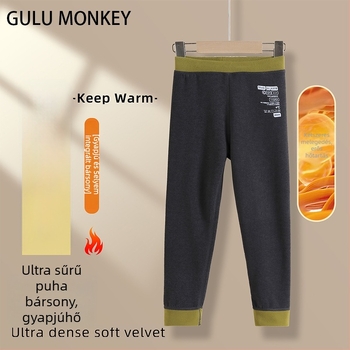 Gyermekeknek készült termál hosszúnadrág Derong anyagból, 90% poliészter, középmagas derék, 3–8 évesek, 2024 ősz lista