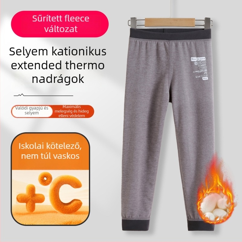 Gyermekeknek készült termál hosszúnadrág Derong anyagból, 90% poliészter, középmagas derék, 3–8 évesek, 2024 ősz lista