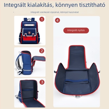 Uniszex PU bőr iskolai hátizsák általános iskola számára (1-3. osztály), modell 790, Modern Tide Cool stílus