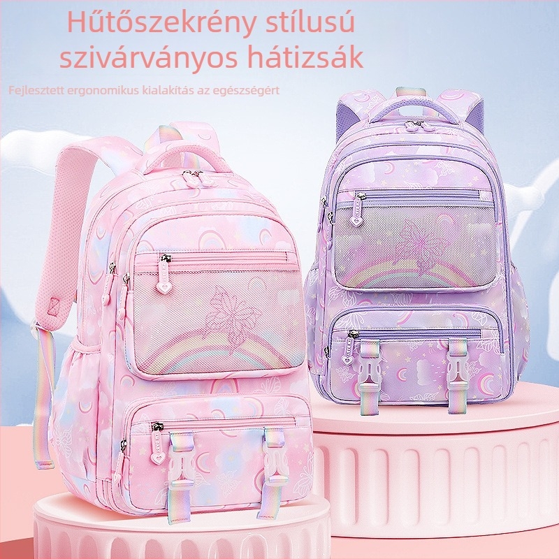 Sesame Baby nylon iskolai hátizsák lányoknak, virágos minta, 5–6. osztály, poliészter bélés