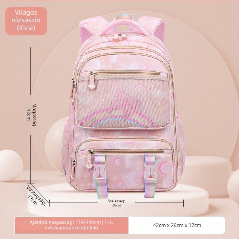 Sesame Baby nylon iskolai hátizsák lányoknak, virágos minta, 5–6. osztály, poliészter bélés
