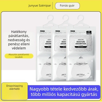 Bamboo rhyme Kalcium-klorid deszikkáló tasak, 200 g, akasztóval, háztartási nedvességcsökkentő