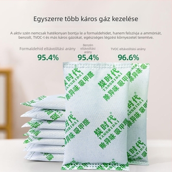 Bambuszaktív szén tasak formaldehid eltávolítására és nedvesség felszívására, 100 g/táska, szobai használatra, csomagolások: 10/15/20/30/50
