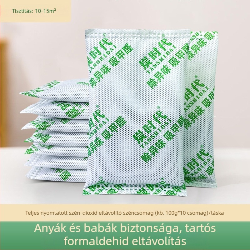 Bambuszaktív szén tasak formaldehid eltávolítására és nedvesség felszívására, 100 g/táska, szobai használatra, csomagolások: 10/15/20/30/50