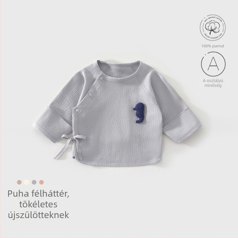 Újszülött, uniszex pamut babaruha-készlet, sapkával, kesztyűvel és zoknival – 100% pamut, lágyított anyag