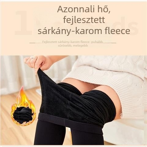 Női Chenille leggings fleece-béléssel, szoros fazon, mikroelasticitás