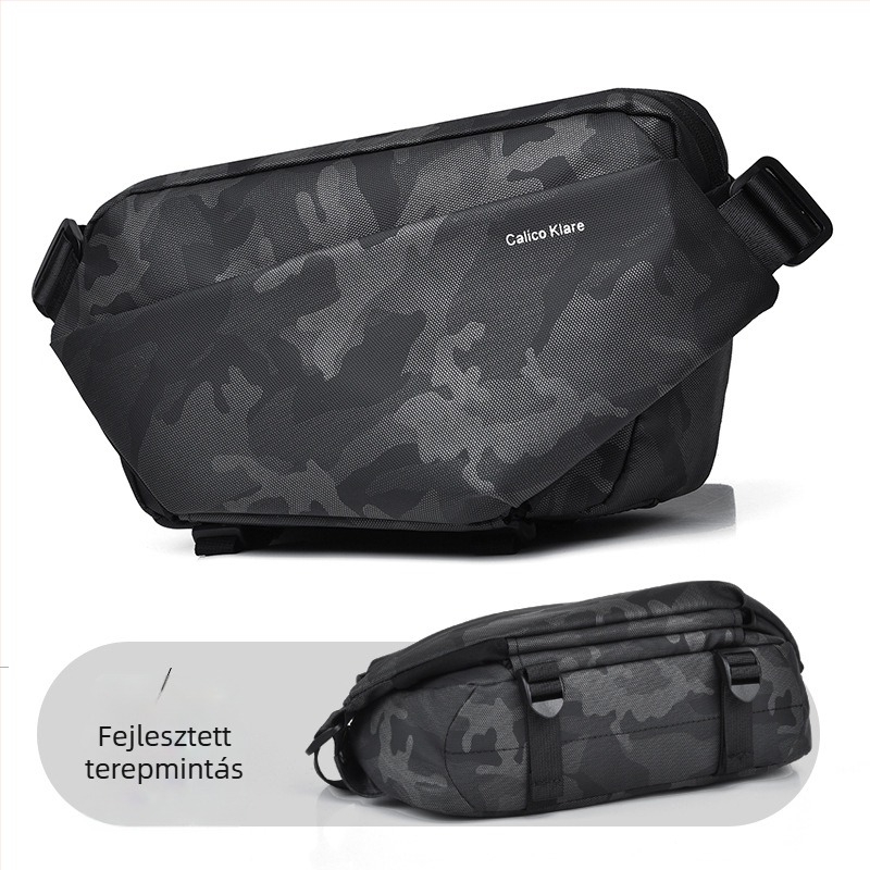 Férfi crossbody táska, street trend stílus, Oxford anyag, vízálló, Calico klare