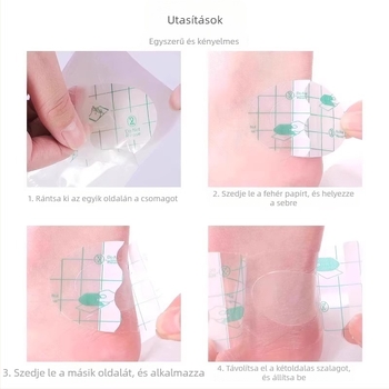 Cipőkopás elleni tapasz, kör alakú modell, kompatibilis sportcipőkhöz, bőr cipőkhöz, szandálokhoz és mindennapi lábbelikhez, mindennapi viselet