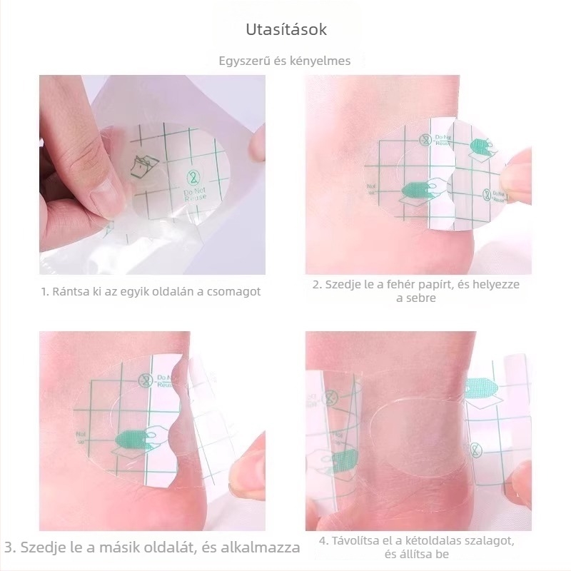 Cipőkopás elleni tapasz, kör alakú modell, kompatibilis sportcipőkhöz, bőr cipőkhöz, szandálokhoz és mindennapi lábbelikhez, mindennapi viselet