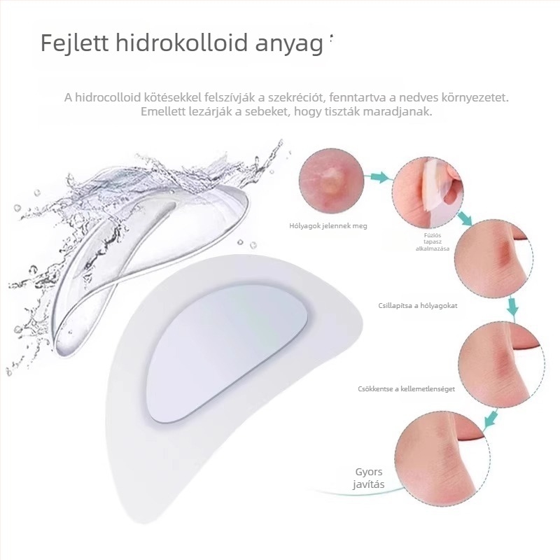 Cipőkopás elleni tapasz, kör alakú modell, kompatibilis sportcipőkhöz, bőr cipőkhöz, szandálokhoz és mindennapi lábbelikhez, mindennapi viselet