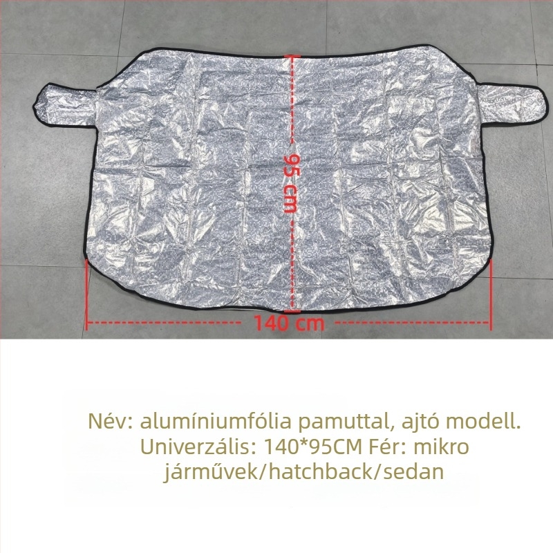 Első szélvédő hófedő autóhoz - PE anyag, beágyazott szerelés, univerzális illeszkedés, téli használatra