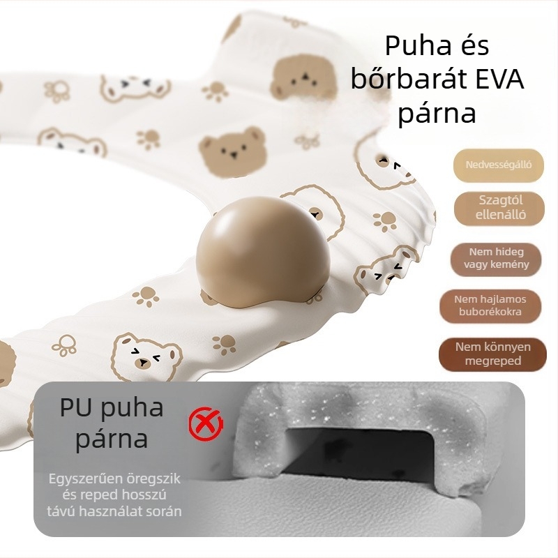 Gyerek WC-ülőke karfákkal, standard WC‑hez, PP anyagból, ajánlott 0–6 hónaptól 3–6 éves korig