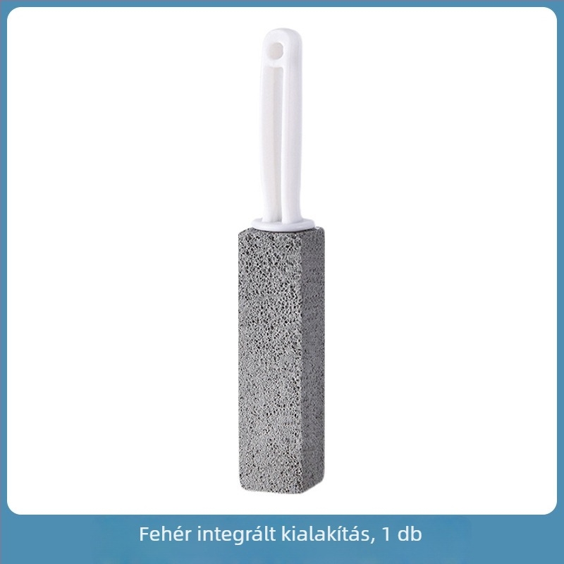 Hosszú nyelű pumice vécé-kefe a vizelet szennyeződés és lerakódások eltávolítására – műanyag, 76 g, blister csomagolás, Keyun márka