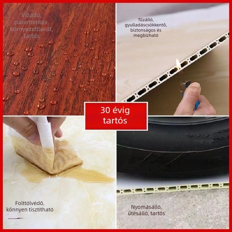 Integrált fal- és mennyezetpanel bambusz-fa rostból; sík, modern minimalist stílus; modellek 06–09; hangszigetelés 0,55; hővezetés 0,26