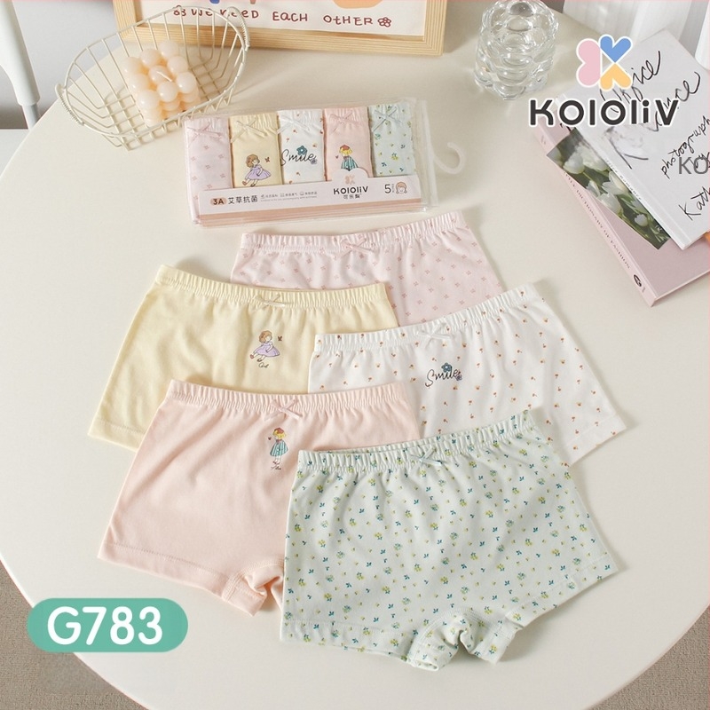 Lányok számára antibakteriális, 100% pamut boxer brief, Class A, nyomtatott mintával, 8 évesnél idősebbeknek.