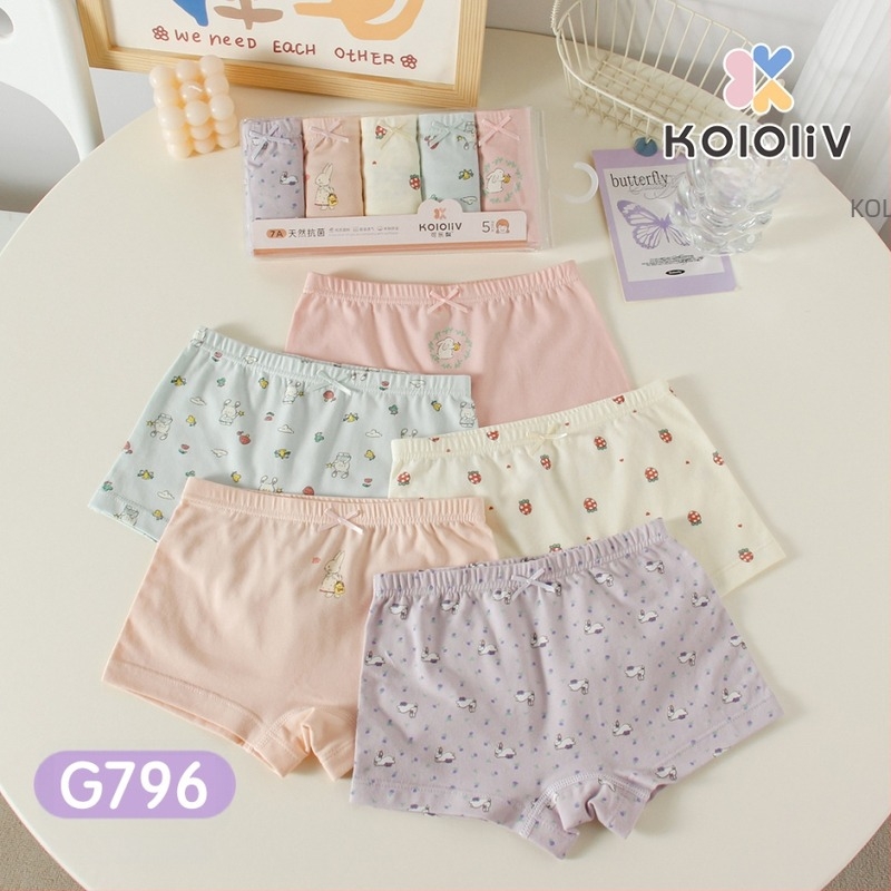 Lányok számára antibakteriális, 100% pamut boxer brief, Class A, nyomtatott mintával, 8 évesnél idősebbeknek.