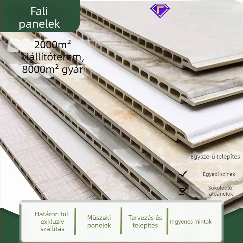 Bambusz rostból készült integrált falpanelek – PVC, 8–9 mm vastagság, stílus: sík / amerikai stílus / új kínai stílus / modern minimalizmus / könnyű lux