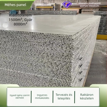 SPC panel alumínium felülettel, sík profilú, alumínium-plasztikus kompozitmaggal, modell 0.8, telepítési szolgáltatás elérhető, szállodák, lakások, irodák és konferenciatermek számára.