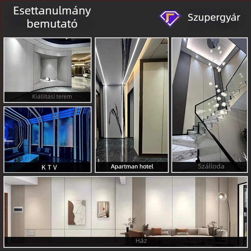 Fali panel PVC-ből, sík, SPC kő-kristály felület, beltéri hátfal, szerelés elérhető