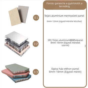 Méhszejt alumínium panel mennyezet, alumínium-plasztik kompozit anyag, modell 0.8, nedvességálló, ideális szállodákhoz, lakásokhoz és irodákhoz