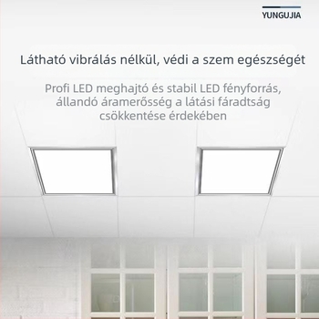 Beépített mennyezeti LED panel lámpa – alumínium ötvözet ház, 220V, 800–4000 lm, 10000 h élettartam, nem dimmelhető, konyha, fürdőszoba és iroda