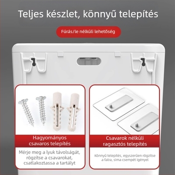 Falihoz szerelt víztartály guggoló WC-hez — PP anyag, 4–7 L öblítés, kézi öblítés, padló felé vezető lefolyás, modell EP02103