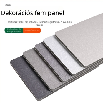 Fém furnér panel bambuszszén rostokból, tükrös felülettel; sima fal- és mennyezetpanel, 5 mm vagy 8 mm vastagság