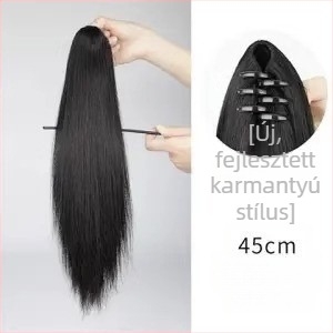 Klipszes paróka lófarokkal, egyenes fazon, hőálló szálú szintetikus fiber, rögzítő mechanizmus, Xinrou márka
