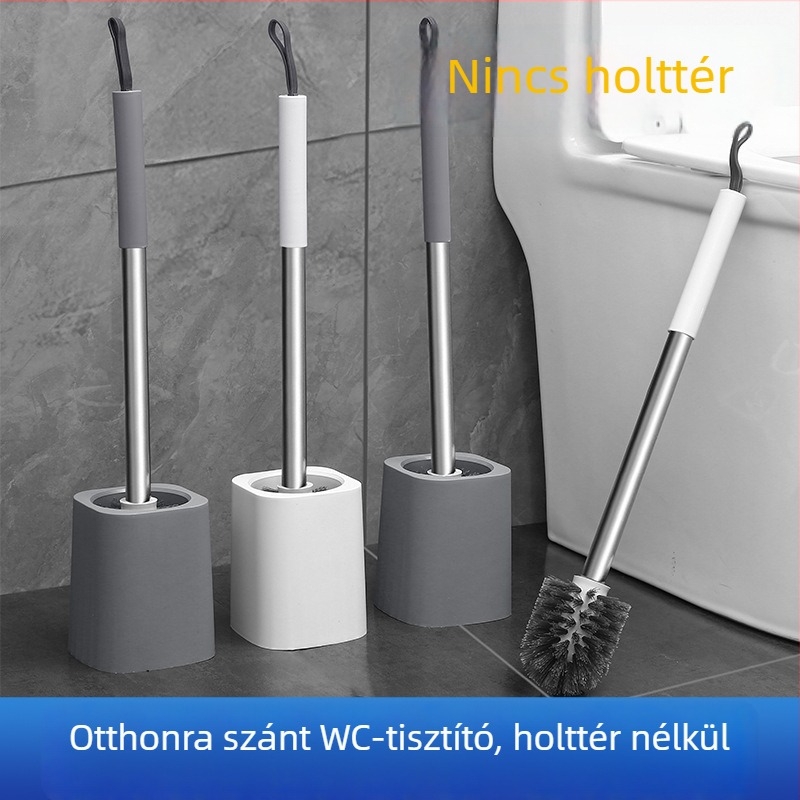 WC-kefe hosszú nyeletű, falra szerelhető, kerek alap — Independence 4901, rozsdamentes acél