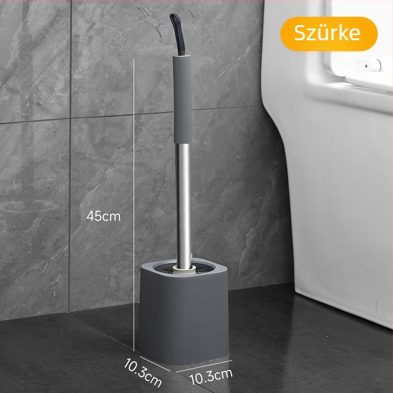 WC-kefe hosszú nyeletű, falra szerelhető, kerek alap — Independence 4901, rozsdamentes acél