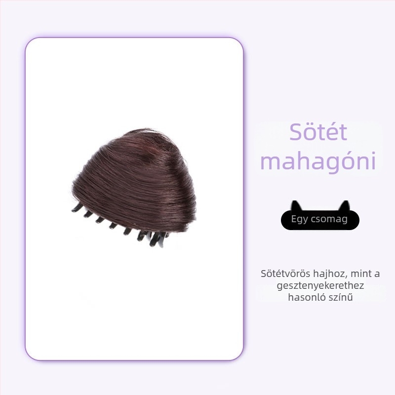 Macskafülű copfos paróka, csíptetős rögzítés, hőálló rostok, nem festhető, Halloweenhez