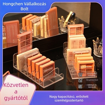 Akril sminktároló HC-081 rácsos elválasztóval, 1 L kapacitású