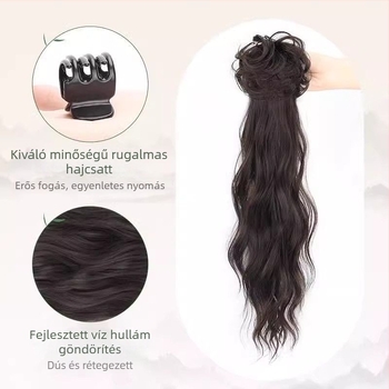 Alacsony elhelyezésű copparóka – hőálló szál, nem alkalmas forró festésre, minden bőrtónushoz és arcformához illeszkedik, modell: Wig ponytail
