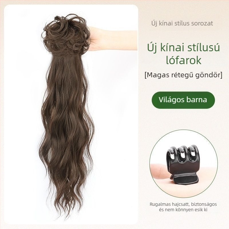 Alacsony elhelyezésű copparóka – hőálló szál, nem alkalmas forró festésre, minden bőrtónushoz és arcformához illeszkedik, modell: Wig ponytail