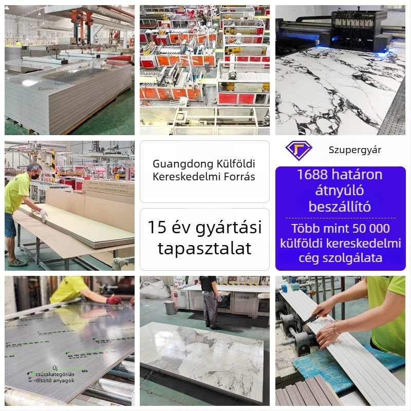 Fali panel fa mintás bevonattal – Carbon Crystal nagy panel, PVC, hangszigetelés 20 dB, hővezetés 0.125 W/mK