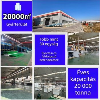 Fengxin PP tábla: kopásálló, savak és lúgok elleni ellenálló, nagy sűrűségű, tömör műanyag tábla, hegeszthető; felhasználás: matraclap, vágódeszka, műanyag válaszfal