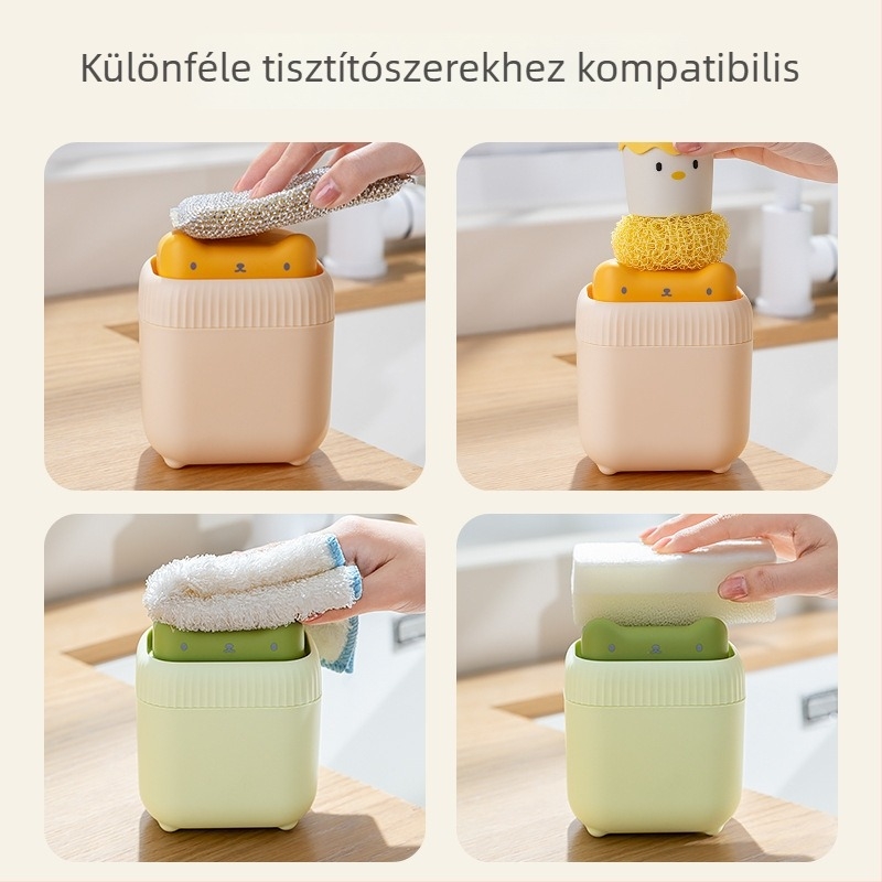 Konyhai mosószert adagoló Heart-made márka, kézi nyomású működés, ABS anyag, könnyű luxus stílus, injekciós öntés