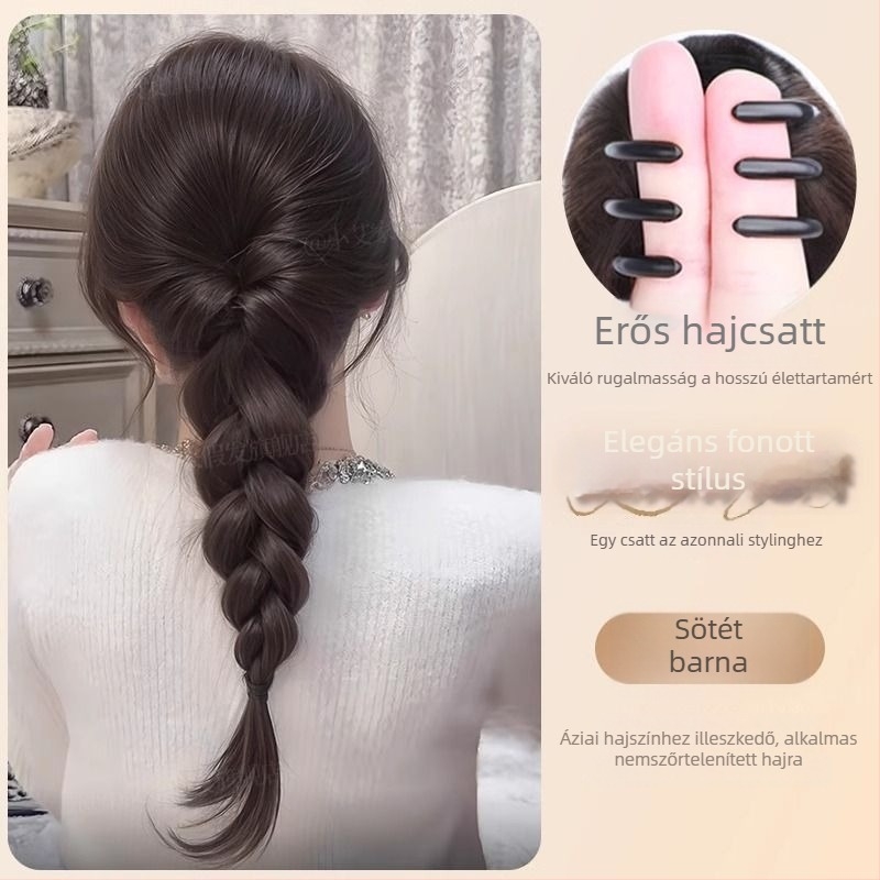 Magas copfos paróka fonott stílussal - Hőálló szintetikus szálak, Modell Grip Braids, Volumen növelés