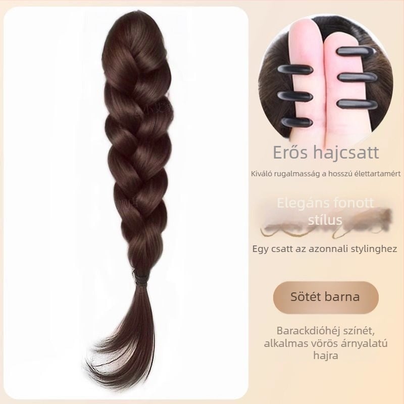Magas copfos paróka fonott stílussal - Hőálló szintetikus szálak, Modell Grip Braids, Volumen növelés