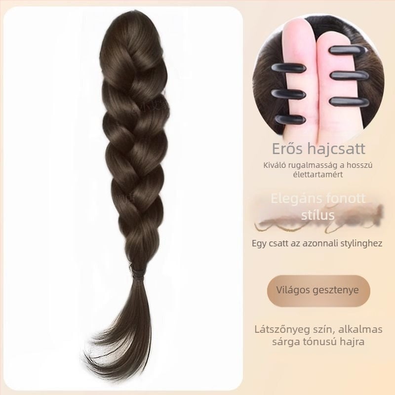Magas copfos paróka fonott stílussal - Hőálló szintetikus szálak, Modell Grip Braids, Volumen növelés