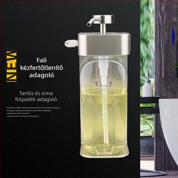 Fali szappanadagoló – konstrukció rozsdamentes acél és műanyag, opciók fej: 1/2/3, kézi nyomás, injekciós formázás, könnyed luxus stílus