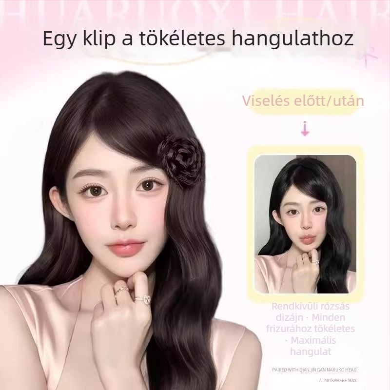 Póthajú paróka copfűhöz — Modell Rose Hair Clip, Anyag: magas hőmérsékletű selyem, Feldolgozás: mechanizált, Nem színezhető