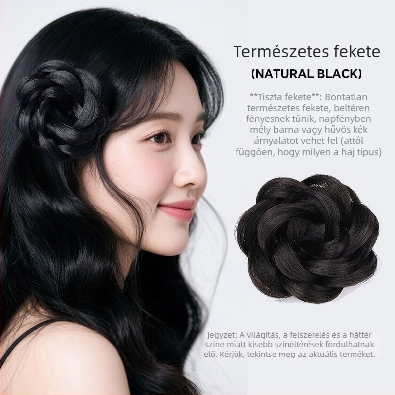 Póthajú paróka copfűhöz — Modell Rose Hair Clip, Anyag: magas hőmérsékletű selyem, Feldolgozás: mechanizált, Nem színezhető