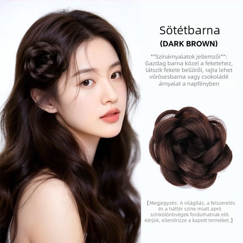 Póthajú paróka copfűhöz — Modell Rose Hair Clip, Anyag: magas hőmérsékletű selyem, Feldolgozás: mechanizált, Nem színezhető