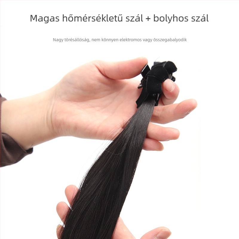 Hongxiu Pónifarok paróka, kézzel készített, hőálló huzal, modell 2105, nem színezhető